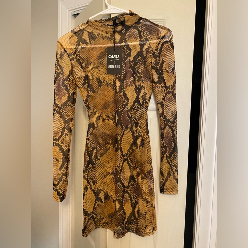 NWT Carli Bybel x MissGuided Leopard Print Dress